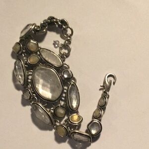 Lucky Brand Organic stone link bracelet 
Silver, one size